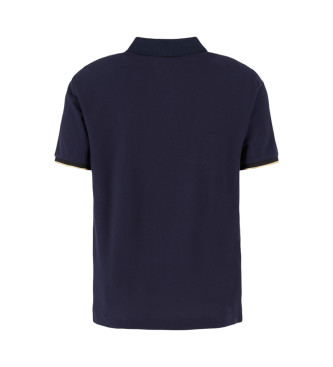 EA7 Gestricktes Poloshirt in Navy