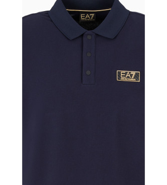 EA7 Polo in maglia blu scuro