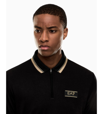 EA7 P�lo de malha Label premium preto