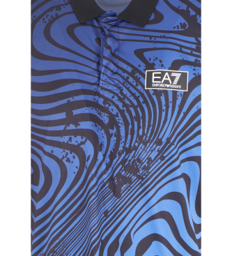 EA7 Tennis Pro Poloshirt aus technischem Gewebe VENTUS7 blau