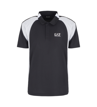 EA7 Tennis Pro technical fabric polo shirt VENTUS7 black