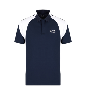 EA7 Koszulka polo Tennis Pro z technicznego materiału VENTUS7 navy