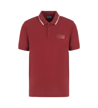 EA7 Bordo polo majica rednega kroja