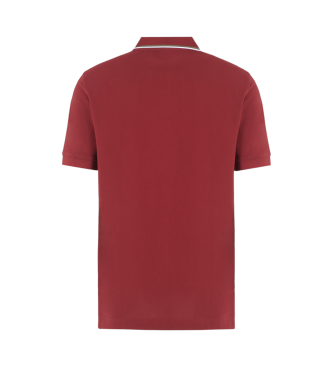 EA7 Burgundy regular fit polo shirt