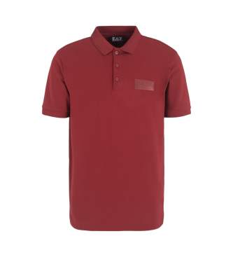 EA7 Burgundy regular fit polo