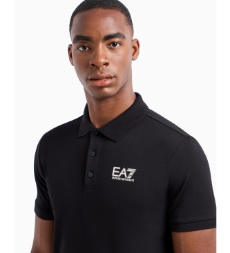 EA7 Polo de visibilit en coton stretch noir