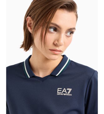 EA7 Polo Golf Pro a maniche corte in tessuto tecnico VENTUS7 blu navy