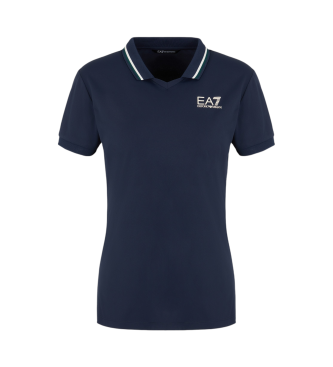 EA7 Polo manches courtes Golf Pro en tissu technique VENTUS7   bleu marine