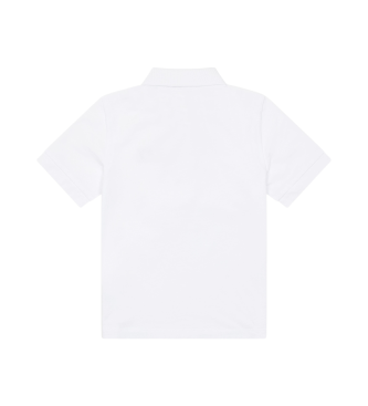 EA7 Short sleeve polo shirt made of fresh white cotton jersey