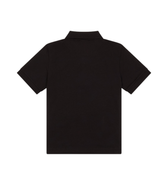 EA7 Kortrmet poloshirt i cool sort bomuldsjersey