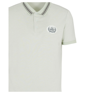 EA7 Golf Club hellblaues Poloshirt aus Stretch-Baumwoll-Jersey in Modalmischung