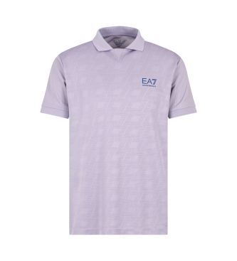 EA7 Tennis Pro Poloshirt aus technischem Ventus7-Gewebe, fliederfarben