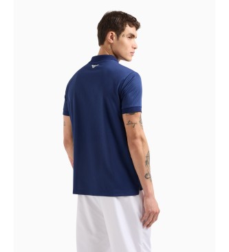 EA7 Tennis Pro-poloshirt i teknisk Ventus7-stof, bl  