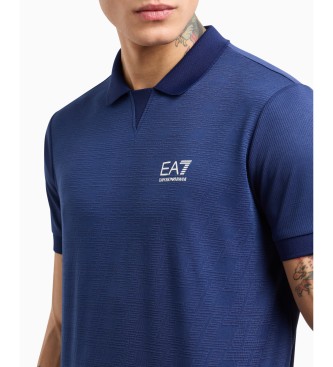 EA7 Tennis Pro-poloshirt i teknisk Ventus7-stof, bl  