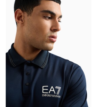 EA7 Gold Label kortrmet poloshirt bl
