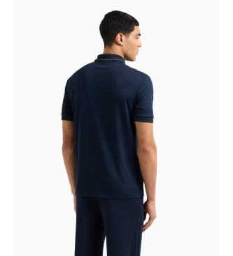 EA7 Gold Label kortrmet poloshirt bl