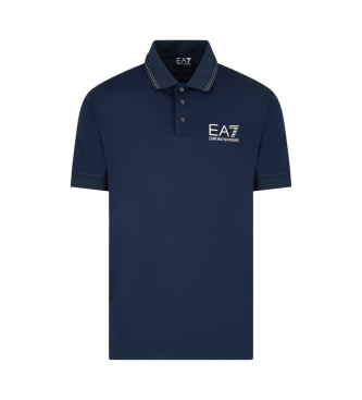 EA7 Gold Label kortrmet poloshirt bl
