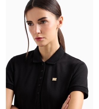 EA7 Micro polo shirt black