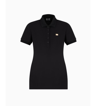 EA7 Micro polo shirt black