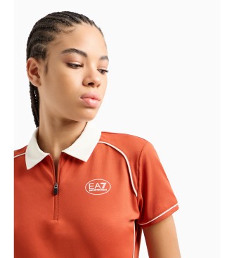 EA7 Oranje polo met korte mouwen