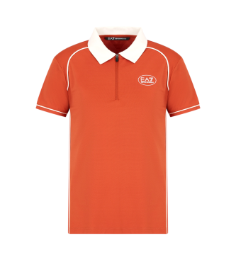 EA7 Oranje polo met korte mouwen