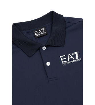 EA7 Tennis Pro Boy poloshirt i navy VENTUS7 teknisk stof 