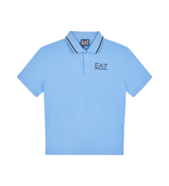 EA7 Polo Core Identity in cotone blu