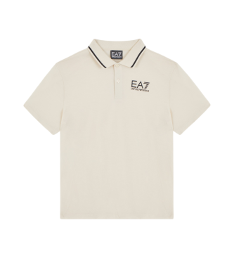 EA7 Polo en coton beige Core Identity