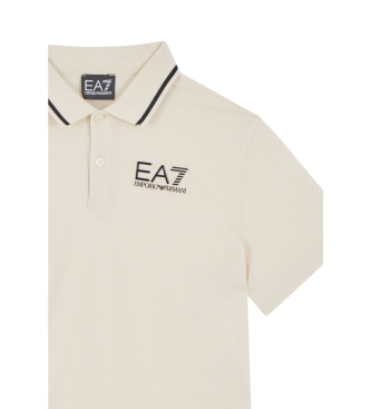 EA7 Core Identity poloshirt i beige bomuld