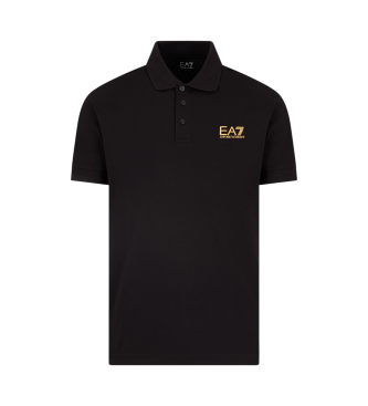 EA7 Polo Core Identity en algodn elstico negro