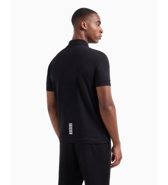 EA7 Polo Core Identity in cotone stretch nero