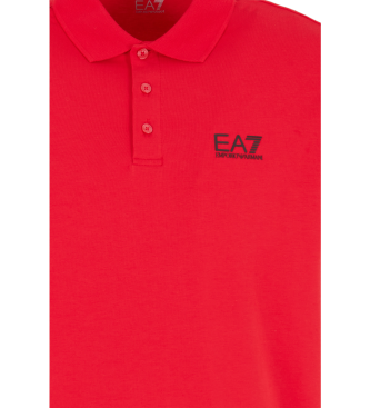 EA7 Polo Core Identity de algodn elstico rojo