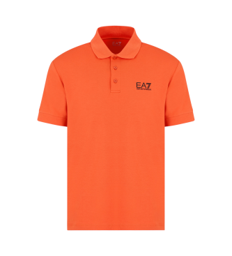 EA7 Polo en coton stretch orange de Core Identity