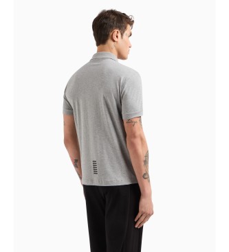 EA7 Polo Core Identity en coton stretch gris