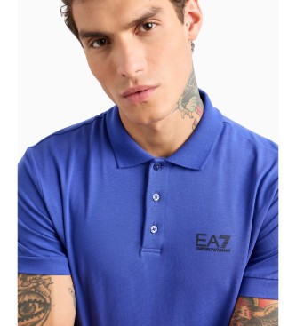 EA7 Stretch Pique Polo blue