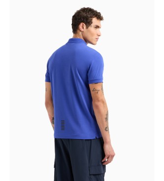 EA7 Stretch Pique Polo blue