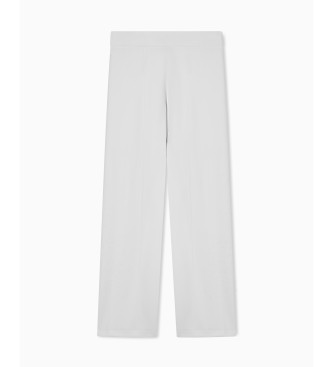 EA7 Pantalone in maglia elastica Precious bianco