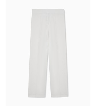 EA7 Pantalone in maglia elastica Precious bianco