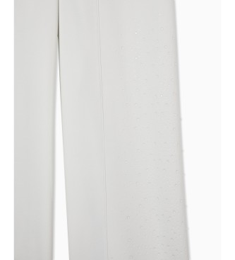 EA7 Pantalone in maglia elastica Precious bianco