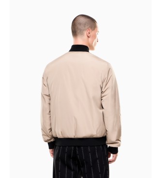 EA7 Beige Premium Shield Bomberjacke