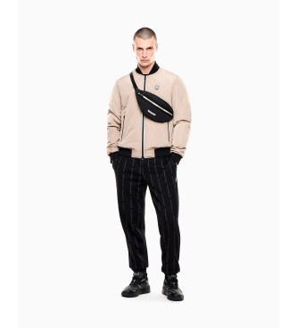 EA7 Beige Premium Shield Bomberjacke