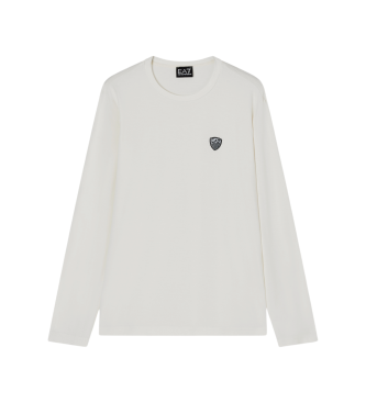 EA7 Camiseta de manga comprida Premium Shield branco