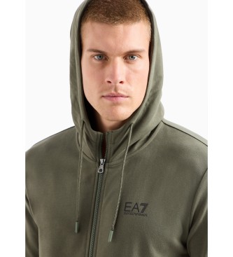 EA7 Sudadera con capucha Logo Series de algodn verde