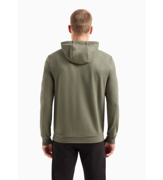 EA7 Sudadera con capucha Logo Series de algodn verde