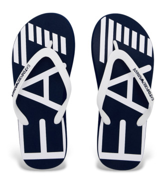 EA7 Flip-Flops Logo navy