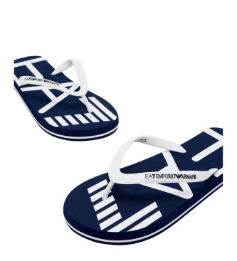 EA7 Flip-Flops Logo navy