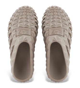 EA7 Sandalen mit dreidimensionalem geometrischem Muster  beige