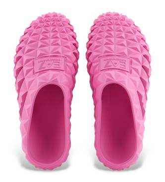 EA7 Three-dimensional geometric pattern sandals  pink