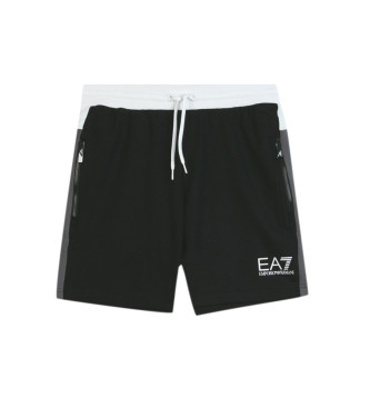 EA7 Pantaloncini basic neri con coulisse