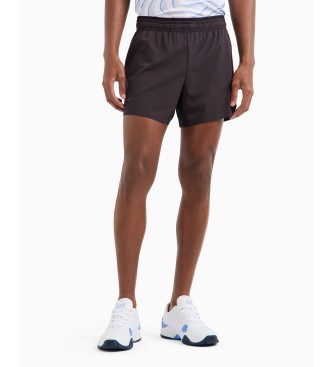 EA7 Dark brown sports shorts